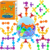 48 kusů 3 roky stará Montessori hračka do vany silikonové stavební bloky Matka a dítě Naty Shop