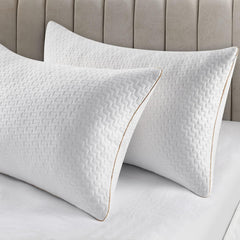 Pernă Bedstory, Pernă de dormit, 2 bucăți, Hipoalergenică, Pernă anti-praf, În jos, Calitate alternativă, Pernă de pat pentru cei care dorm pe spate, stomac și lateral, Dimensiune standard, Lavabilă, 42 X 70 Cm Perne standard Naty Shop Titlu implicit