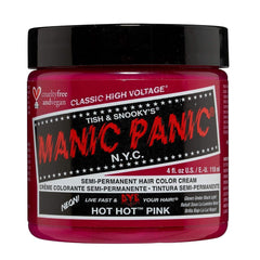 Manic Panic Hot Hot Pink Classic Cream, Vegano, fără cruzime, vopsea de păr semipermanentă 118ml Vopsea pentru par Naty Shop Roz fierbinte fierbinte 118 Ml (1 pachet)
