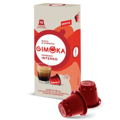 Gimoka Kaffeekapseln Espresso Intenso, Intensität 12/13-100 Kapsel - Kompatibel mit Nespresso* Haushalts-Espressomaschinen - 100 Stück (10 x 10 Getränke) - Hergestellt in Italien