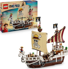 LEGO ONE PIECE - Das Piratenschiff Flying Lamb (Going Merry) - Hra s 5 minifigurkami - vč. Luffy, Zoro & Nami - Spielzeug zum Bauen - Geschenk für Jungen, Mädchen & Fans ab 10 Jahren - 75639