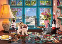 Schmidt Spiele 58344 La masa de puzzle, puzzle de 1000 de piese Puzzle Naty Shop