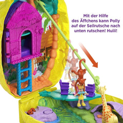 Polly Pocket GKJ64 - Přenosný ananasový kapesní box s 8 zábavnými funkcemi, panenkami Polly a Purple, 2 doplňky a archem samolepek; hračka pro děti od 4 let Papusi Naty Shop