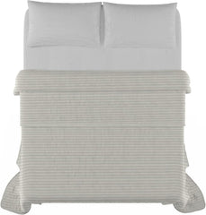 Cuvertură de vară Satin Stripes, poliester, crem, 260X250 Cm Plapumi si pilote Naty Shop