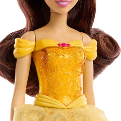 Mattel Disney Princess Toy Pohyblivá panenka Belle Fashion se třpytivým oblečením a doplňky Dárek pro děti inspirovaný filmem Disney HLW11 Naty Shop Dolls