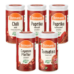 Ostmann Gewürze - gefülltes Gewürzregal mit 21 Gewürzdosen | Set aus Gewürze, Kräuter, Gewürzmischungen | zum Aufhängen | pro Schranktür | Sní: 1 kus