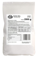 RUF Waffel-Mix, Großpackung, Grundmischung Zur Herstellung Von Waffeln Im Waffeleisen, Für Großküchen, Kantinen, Hotels Und Restaurants, 1 X 2500G Směs na pečení a vaření Naty Shop Wafelteig Single