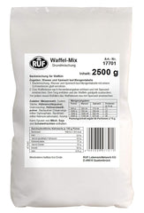 RUF Waffel-Mix, Großpackung, Grundmischung Zur Herstellung Von Waffeln Im Waffeleisen, Für Großküchen, Kantinen, Hotels Und Restaurants, 1 X 2500G Směs na pečení a vaření Naty Shop Wafelteig Single