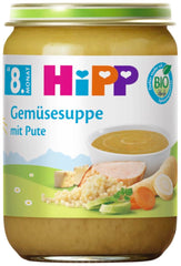 HiPP Bio krůtí zeleninová polévka (6 x 190 g), od 8 měsíců, bez přidané soli, s Omega-3, nejlepší BIO kvalitě