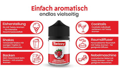 Twizzy koncentrovaná jahodová příchuť, 60 ml Aromas Naty Shop