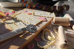 Fackelmann Nudelholz/Teigroller, Holz, 17 x 6,5 x 4 cm, Braun