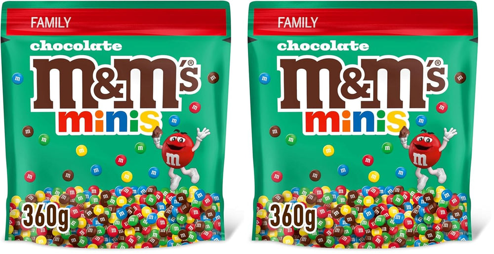 M&M's Chocolate Minis, Čokoláda, 1 x 324 g, Čokoládová čočka (324 g) (balení 2 ks)