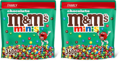 M&M's Chocolate Minis, Čokoláda, 1 x 324 g, Čokoládová čočka (324 g) (balení 2 ks)