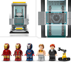 LEGO Marvel Iron Man's Laboratory: Hall of Armor – Hračka superhrdiny s figurkou Mecha, 5 minifigurek včetně Aldricha Killiana – Dárek Avengers pro chlapce a dívky Věk 8+ 76315 Stavebnice Beuche den LEGO-Store