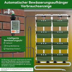 Hängende Vertikale Wand Pflanze, Vertikale Pflanzenwand Balkonbar Pflanzenwand Indoor with Smart-Timer and Wasserpumpe Blumentopf Wand für Hof Garten Balkon Home Decoration