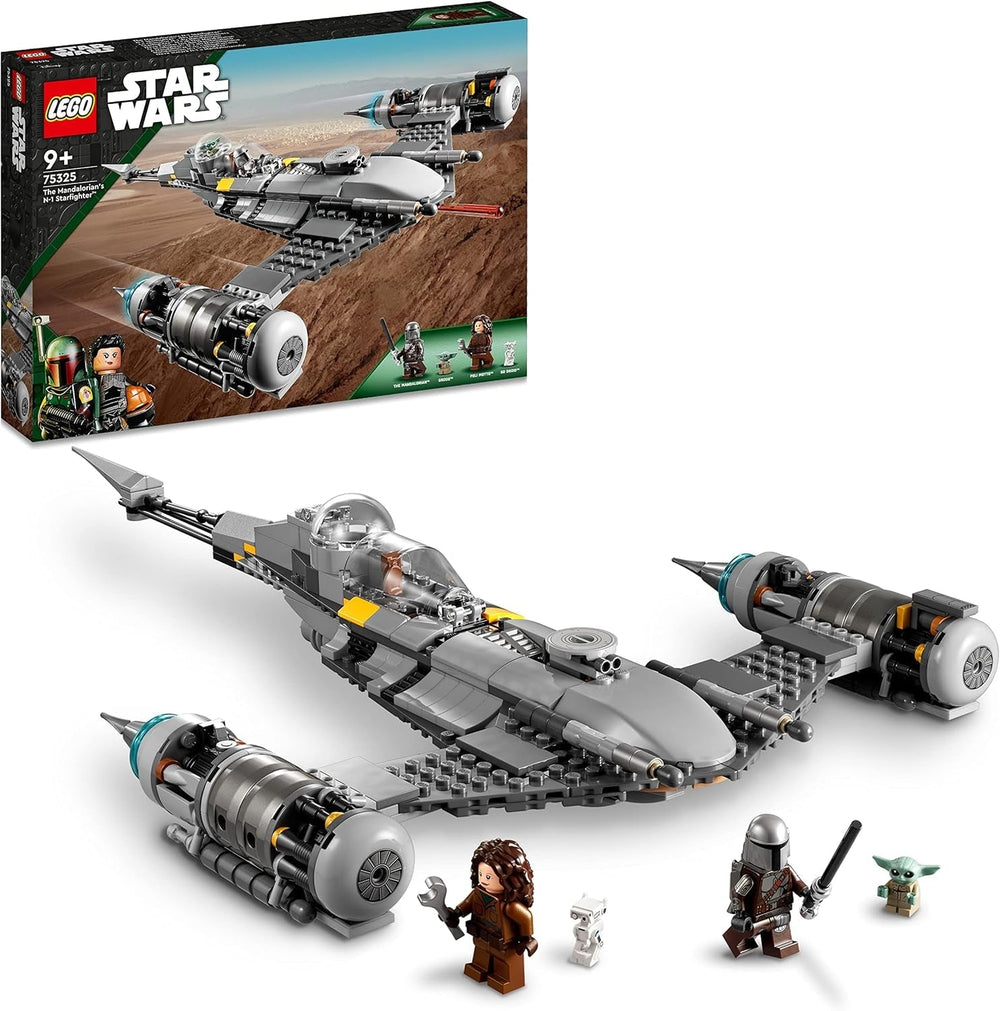 LEGO Star Wars Mandalorianský stíhač N-1 z Knihy Boba Fetta Stavebnice s vesmírnou lodí Sada 4 postav včetně figurky Baby Yoda 75325 Stavebnice Besuche den LEGO-Store Single