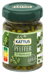 - Grüner Pfeffer in Weinbrand | Ganzer, eingelegter Pfeffer zum Würzen von Saucen | 50 g ve skle