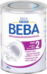 BEBA Formulă pentru sugari prematuri Etapa 2 - Sugari prematuri după externarea din spital, hrană pentru bebeluși, lapte praf pentru bebeluși, 1 pachet (1 x 400g)