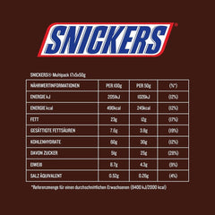 Snickers Čokoládová tyčinka Arašídový karamel 5 tyčinek | Fotbalová svačina | (1 x 5 x 50 g)