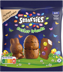 NESTLÉ SMARTIES Easter Friends, figurky s velikonoční tématikou, vyrobené z jemné mléčné čokolády s krémovou náplní a barevné mini lentilky s čokoládou SMARTIES, 1 balení (1 x 65g)