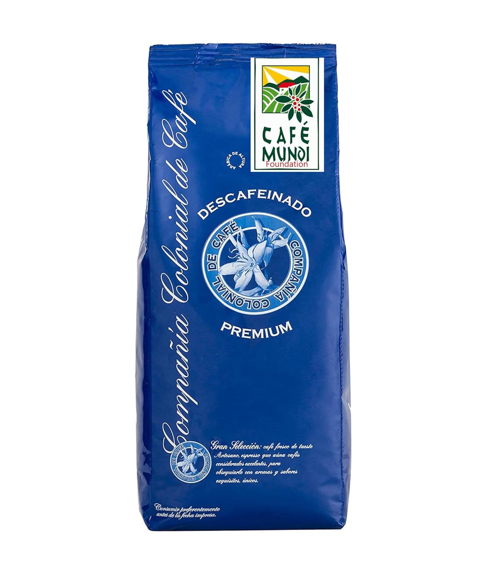 Boabe de cafea decofeinizate 1 kg natural 100% - Espresso Gust intens din Columbia și Brazilia.