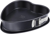 Tavă de tort Dr. Oetker în formă de inimă cu fund antiaderent, 25 cm, tavă de tort cu fund plat, tavă de copt în formă de inimă și antiaderentă din oțel cu strat antiaderent, cantitate: 1 bucată, 1479 negru