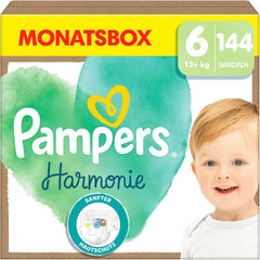 Plenky Pampers Harmony velikost 6, 144 plen, 13kg+, Jemná ochrana pokožky se 100% ochranou Pampers