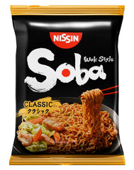 Nissin Bag Soba Noodles – klasické japonské instantní nudle 9 balení wok styl s omáčkou Yakisoba Rychlé vaření asijské jídlo (9 x 109 g)