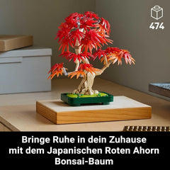 LEGO Botanicals Japonský červený javor - Bonsai - Stavebnice umělých rostlin s červenými a oranžovými listy a miska - Domácí dekorace - Nápad na dárek pro dospělé - 10348 Stavebnic Besuche den LEGO-Store