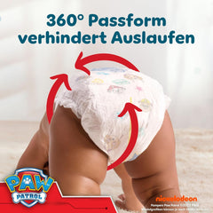 Pampers Baby Dry Pants Diaper Patrol Puppy Edition, velikost 5, plenky 160, 11 kg - 17 kg, nastavení 360° se zarážkou a ochranným systémem