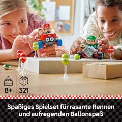 LEGO Mario Kart - Baby Mario vs. Baby Luigi Nintendo Sběratelské figurky 2 sestavitelné Speedmen Dárek pro kluky, dívky a hráče 8+ dobrodružná hračka 72034 Stavebnice Besuche den LEGO-Store