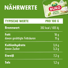 Gartenkräuter Frischkäse | 10x 200g | 100% přírodní ingredience Ohne Konservierungsstoffe, Thickeners und Gesmackverstärker