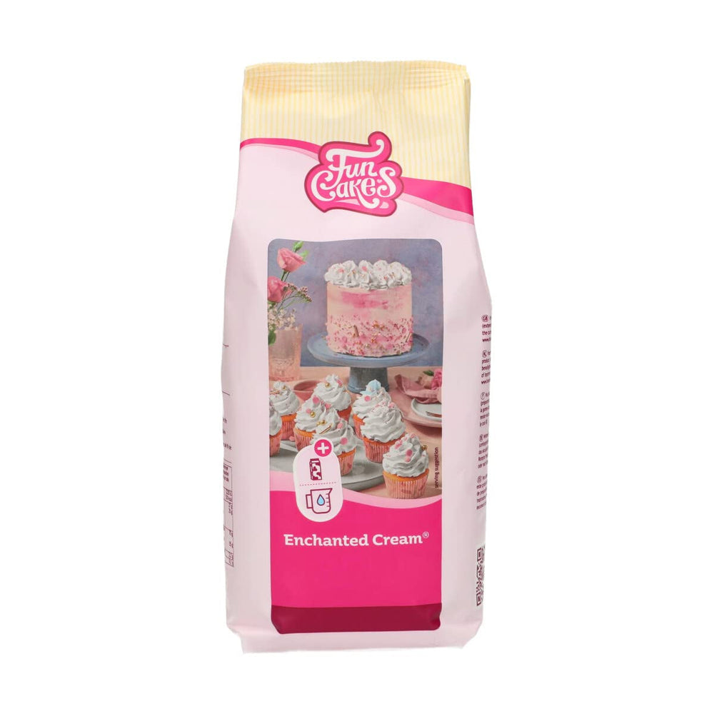 Funcakes Mix Für Enchanted Cream®: Einfach Zu Berübenende, Sehr Leichte Und Flauschige Schneeweiße Creme, Perfekt Zum Füllen Und Abdecken Von Kuchen Oder Als Belag Für Cupcakes, Halal., 900 G Směs na pečení a vaření Naty G Shop 900 Balení