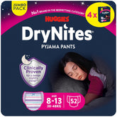 Noční noční pomočování Huggies DryNites pro chlapce od 13 do 8-13 let (30-48 kg) 33dílné (3x11) Jumbo měsíční balení XL plenkové kalhotky Vazba produkty do koupele
