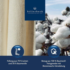 Billerbeck Lina Superlight přikrývka - Lněná přikrývka - 155 X 220 Cm - Letní přikrývka, chladivá přikrývka, lehká letní přikrývka - 70% len, 30% bavlna, bílá Přikrývky a přikrývky Naty Shop