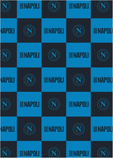 SSC Napoli, pătură moale cu logo, pătură caldă pentru canapea și pat, dimensiune 150 X 210 cm, atingere moale, albastru deschis, produs oficial Paturi si Cuverturi hermet Albastru deschis 150X210