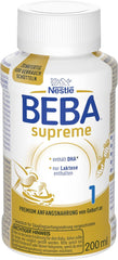 BEBA Nestlé BEBA SUPREME 1 Kojenecká výživa: Lahvičky k pití s Omega 3, 1 balení (1 x 200 ml)
