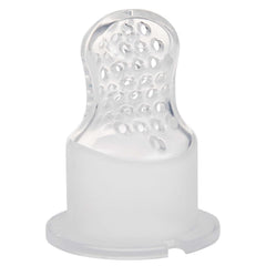Nuby - Hrănitoare de fructe din silicon Nibbler - Hrănitoare de fructe pentru bebeluși de 6 luni și copii mici - Inel de dentiție pentru fructe, legume și piure - Fără BPA - Roz - 6+ luni