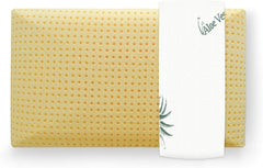 Mister Sandman Pernă ergonomică 40X80, pernă pentru gât cu față de pernă Aloe Vera, pernă Visco perfect potrivită pentru cei care dorm abdominal, cei care dorm pe spate și cei care dorm lateral, pernă cu spumă de memorie Perne ortopedice cervicale Naty Shop