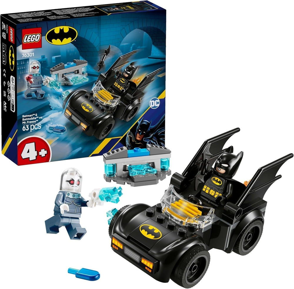 LEGO DC Batman: Batman & Batmobile vs. Pan Freeze - Auto superhrdina se 2 minifigurkami - Ledový vystřelovač s ohnivými prvky - Dárek pro chlapce a dívky od 4 let 76301 Stavebnice Besuche den LEGO-Store Výchozí název