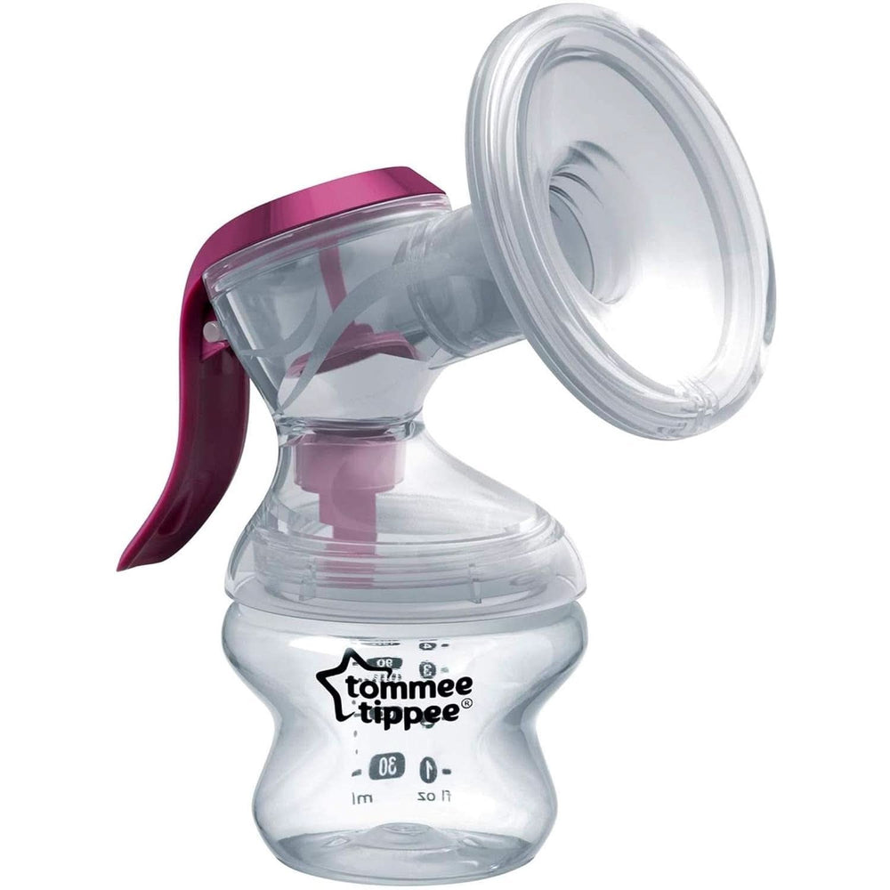 Tommee Tippee "Made for Me" Manuální odsávačka mateřského mléka, ergonomická rukojeť, bez BPA, průhledná Příslušenství Potraviny a kojení Bebe Naty Shop