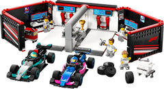 LEGO City garáž F1 se závodními auty Mercedes-Amg a Alpine - Závodní auto Formule 1 se 2 řidiči a 4 mechanickými minifigurkami - Dárek pro chlapce a dívky 7+ a fanoušky 60444 Stavebnice Besuche den LEGO-Store