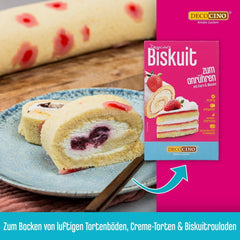 DECOCINO Biscuit Backmischung (250 G) – Einfache Zubereitung – Gelingsicher – Zum Backen Von Luftigen Biskuitböden, Creme-Torten, Biskuitrollen Uvm. Obchod Naty