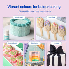 Colorant alimentar negru pe bază de ulei Colour Mill - Colorant alimentar pentru ciocolată, fondant, brioșe, prăjituri, copt, macaroane - Colorant alimentar pentru decorarea torturilor - 20 ml