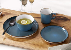 Ritzenhoff & Breker Kombiservice Visby, 16-teilig, Blau/Grün, Steinzeug, 277258