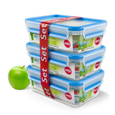 Emsa 508558 Clip & Close recipiente pentru depozitarea alimentelor | set din 3 piese | 3 x 1 litru | -40 până la +100 grade | plastic | 100 % etanș | sigiliu special pentru prospețime Cutii depozitare alimente Naty Shop Titlu implicit
