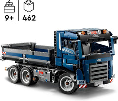 LEGO Technic Sklápěč s volantem a pohyblivým sklápěčem - modré stavební vozidlo - tip na dárek k narozeninám nebo k svátku - stavebnice pro chlapce a dívky od 9 let 42203 Stavebnice Besuche den LEGO-Store