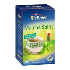 Meßmer MATCHA SPIRIT | Ceai verde cu matcha | 20 pliculețe de ceai | Vegan | Fără gluten | Fără lactoză
