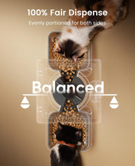 Oneisall 5L Futterautomat Katze 2 Näpfe, Katzenfutter Automat s einem Knopf, Einfache Bedienung, Futterspender für Katzen/Hunde, mit Edelstahlschüssel, Voice Recorder, für kleine/mittlere Haustiere