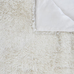 HOME DECO FACTORY Přikrývka s dlouhým vlasem, 220Cm X 240Cm, béžová Přikrývky a přikrývky Naty Shop